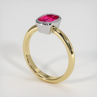 1.70 Ct. Ruby Ring, 14K White & Yellow 2