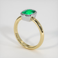 1.50 Ct. Emerald Ring, 18K White & Yellow 2