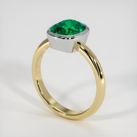 1.90 Ct. Emerald Ring, 18K White & Yellow 2