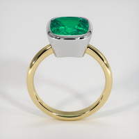 4.49 Ct. Emerald Ring, 18K White & Yellow 3