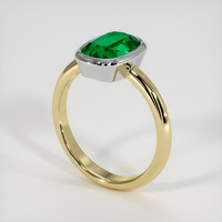 1.84 Ct. Emerald Ring, 18K White & Yellow 2