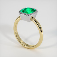 2.45 Ct. Emerald Ring, 18K White & Yellow 2
