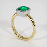 2.04 Ct. Emerald Ring, 18K White & Yellow 2