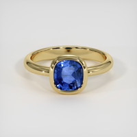1.01 Ct. Blue Sapphire Ring, 10K Yellow Gold 1