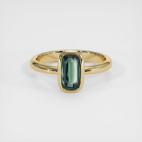 1.16 Ct. Green Sapphire Ring, 10K Yellow Gold 1