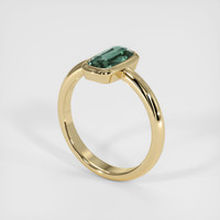 1.16 Ct. Green Sapphire Ring, 10K Yellow Gold 2