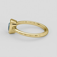 1.12 Ct. Greenish Blue Sapphire Ring, 10K Yellow Gold 4