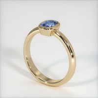 0.89 Ct. Sapphire Ring, 14K Yellow Gold 2