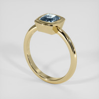 1.00 Ct. Greyish Blue Spinel Ring, 14K Yellow Gold 2