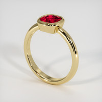 1.12 Ct. Ruby Ring, 14K Yellow Gold 2