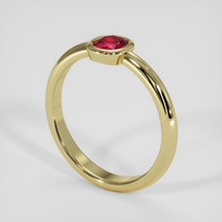 0.51 Ct. Ruby Ring, 14K Yellow Gold 2