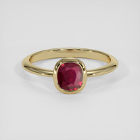1.00 Ct. Ruby Ring, 14K Yellow Gold 1