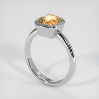 4.56 Ct. Peach Sapphire Ring, 14K Yellow Gold 2