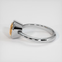 4.56 Ct. Peach Sapphire Ring, 14K Yellow Gold 4