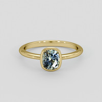 0.83 Ct. Bluish Green Sapphire Ring, 14K Yellow Gold 1