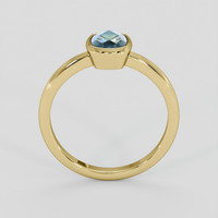 0.83 Ct. Bluish Green Sapphire Ring, 14K Yellow Gold 3