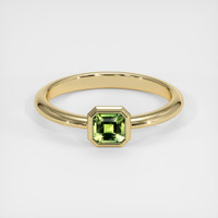 0.42 Ct. Green Sapphire Ring, 14K Yellow Gold 1