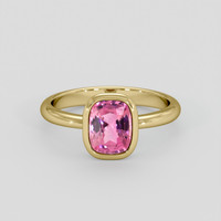 1.33 Ct. Pink Sapphire Ring, 14K Yellow Gold 1
