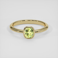 0.75 Ct. Greenish Yellow Sapphire Ring, 14K Yellow Gold 1