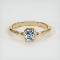 0.62 Ct. Sapphire Ring, 14K Yellow Gold 1