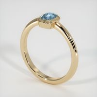 0.62 Ct. Sapphire Ring, 14K Yellow Gold 2