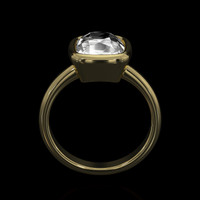 2.75 Ct. Sapphire Ring, 14K Yellow Gold 3