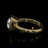 2.75 Ct. Sapphire Ring, 14K Yellow Gold 4