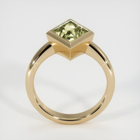 3.20 Ct. Yellowish Green Sapphire Ring, 14K Yellow Gold 3