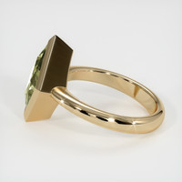 3.20 Ct. Yellowish Green Sapphire Ring, 14K Yellow Gold 4