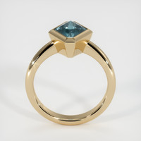 2.40 Ct. Bluish Green Sapphire Ring, 14K Yellow Gold 3