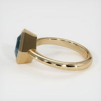 2.40 Ct. Bluish Green Sapphire Ring, 14K Yellow Gold 4