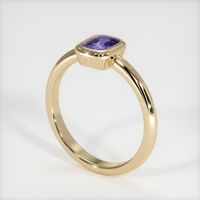 0.80 Ct. Purple Sapphire Ring, 14K Yellow Gold 2