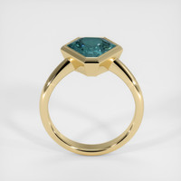 2.67 Ct. Greenish Blue Sapphire Ring, 14K Yellow Gold 3