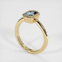 1.42 Ct. Bluish Grey Sapphire Ring, 14K Yellow Gold 2