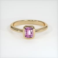 0.74 Ct. Sapphire Ring, 14K Yellow Gold 1