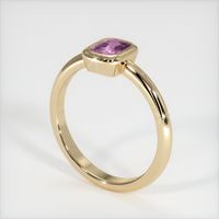 0.74 Ct. Sapphire Ring, 14K Yellow Gold 2
