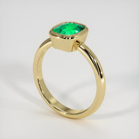 1.50 Ct. Emerald Ring, 18K Yellow Gold 2