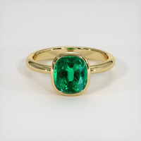 1.90 Ct. Emerald Ring, 18K Yellow Gold 1