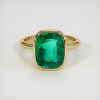 4.49 Ct. Emerald Ring, 18K Yellow Gold 1