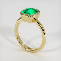 2.45 Ct. Emerald Ring, 18K Yellow Gold 2