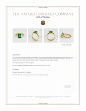 Men's Emerald Ring 1.53 Ct., 18K Yellow Gold Appraisal