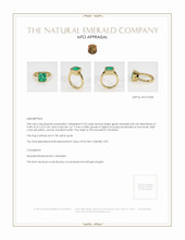 Men's Emerald Ring 3.33 Ct., 18K Yellow Gold Appraisal