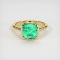 3.38 Ct. Emerald Ring, 18K Yellow Gold 1