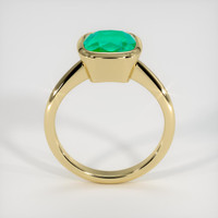 3.38 Ct. Emerald Ring, 18K Yellow Gold 3