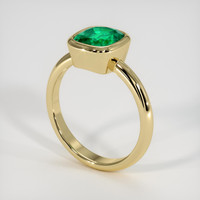 2.04 Ct. Emerald Ring, 18K Yellow Gold 2