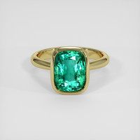 4.40 Ct. Emerald Ring, 18K Yellow Gold 1