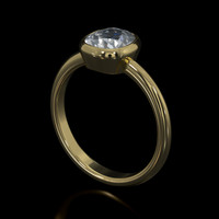 1.18 Ct. Gemstone Ring, 18K Yellow Gold 2