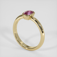1.09 Ct. Purplish Pink Spinel Ring, 18K Yellow Gold 2