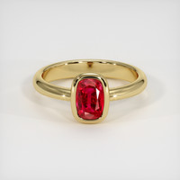 1.09 Ct. Ruby Ring, 18K Yellow Gold 1