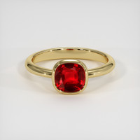 1.50 Ct. Ruby Ring, 18K Yellow Gold 1